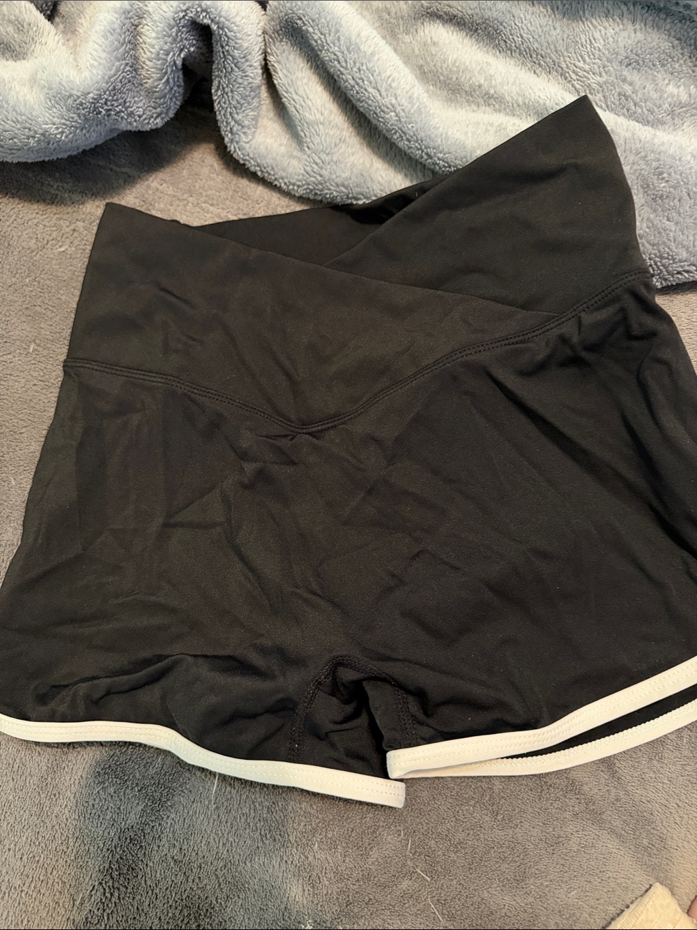 Black Women’s High-Waist Active Shorts